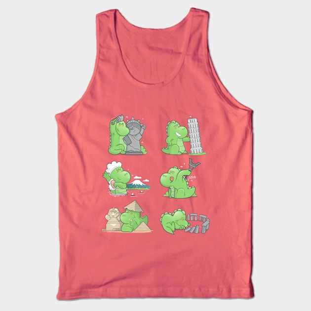 Monster Goes Traveling Tank Top by Queenmob